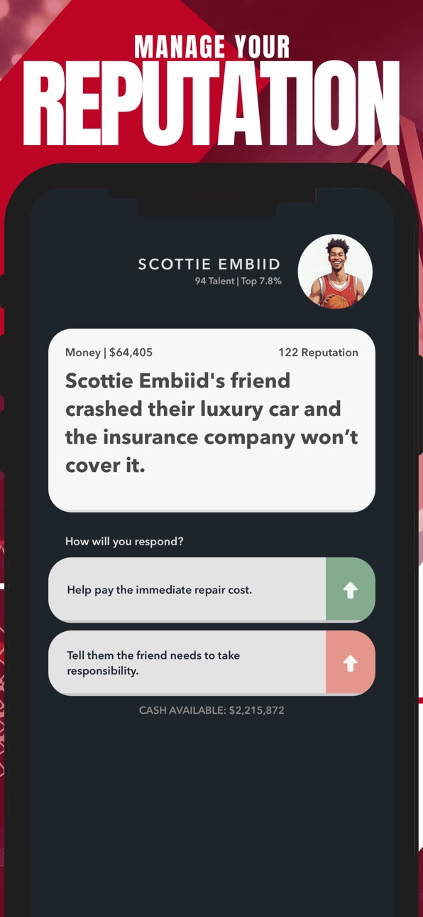 Basketball Agent Manager Star iOS Mod IPA screenshot 7 - iOS game interface