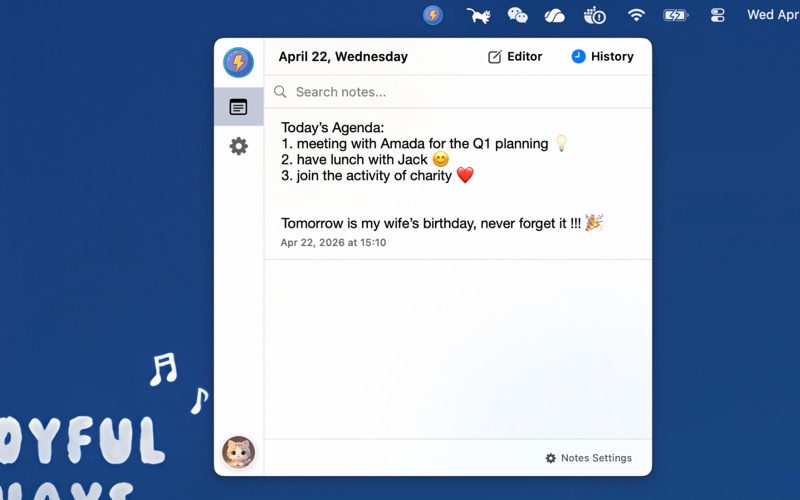 Lightning Note screenshot
