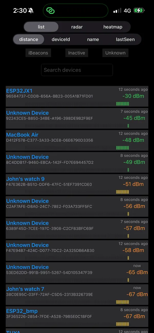 Screenshot #3 pour Blue Scan - BLE Tracker