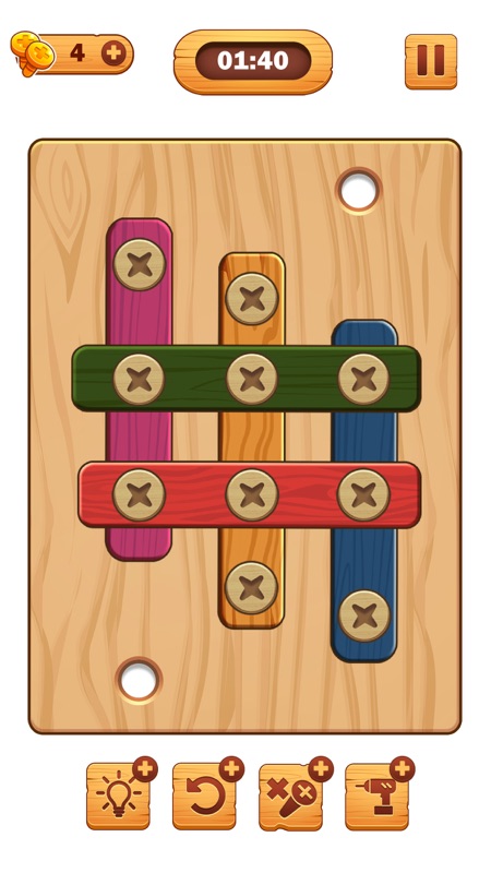ねじパズル: 木のナットとボルト screenshot 5