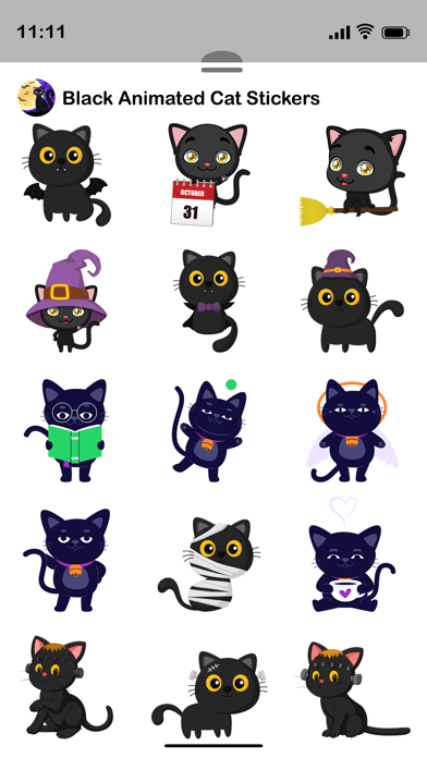Screenshot #2 pour Black Cat Sticker!