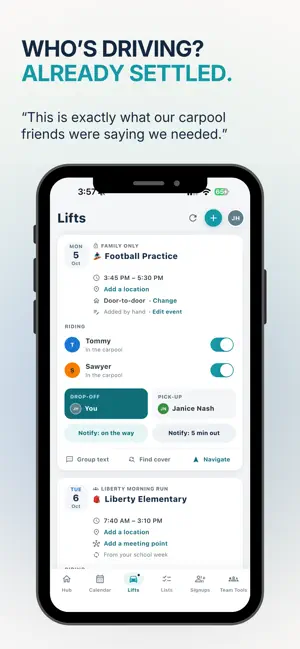 TeamLift: Carpool & Signups screenshot 3
