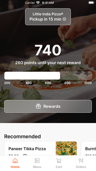 Little India Pizza iPhone screenshot 1 - Food & Drink app