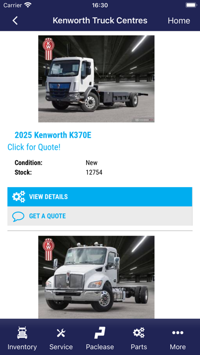 Kenworth Truck Centres Screenshot