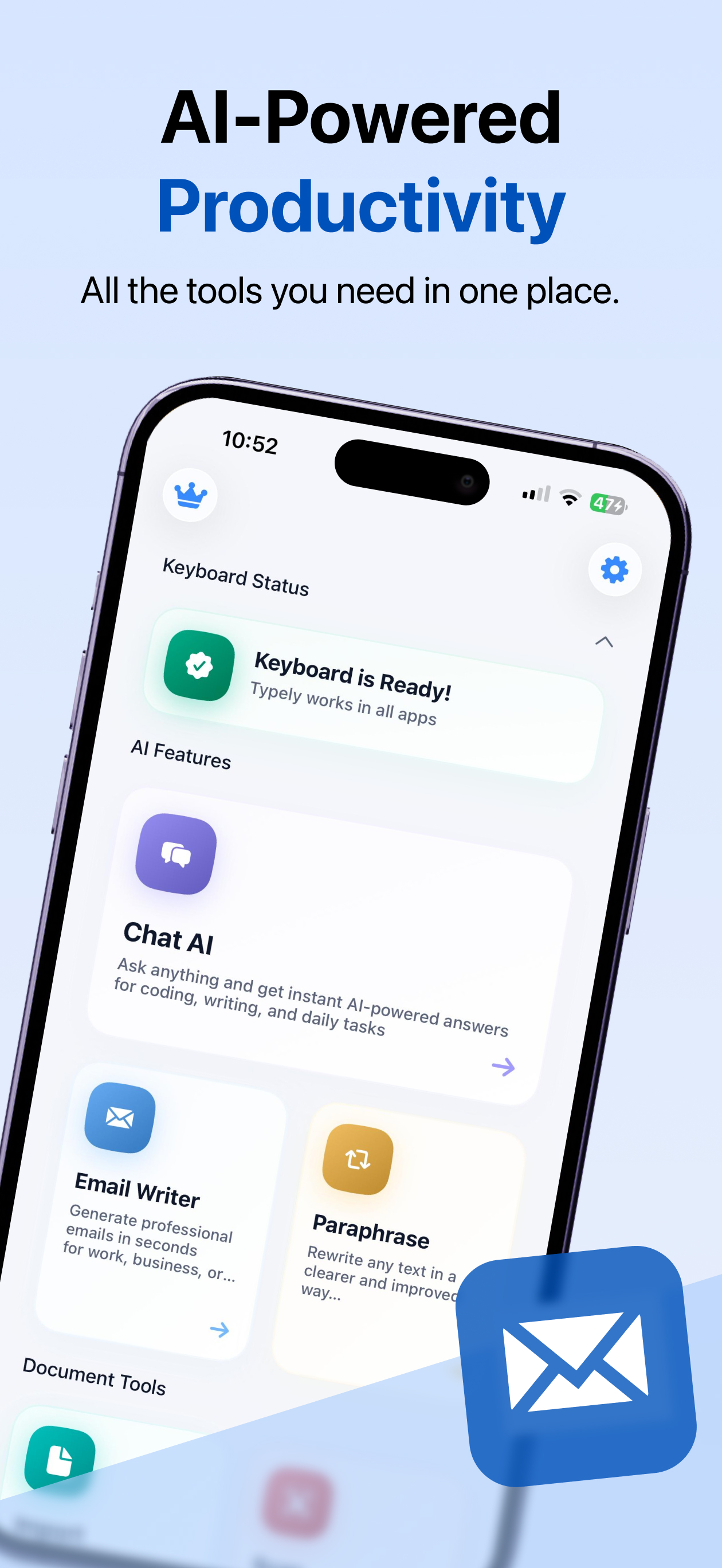 Typely: AI Keyboard & Writer