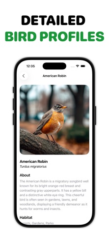 Bird ID Identifier: Birdie screenshot