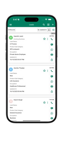 Sanchay Mobile CRM screenshot