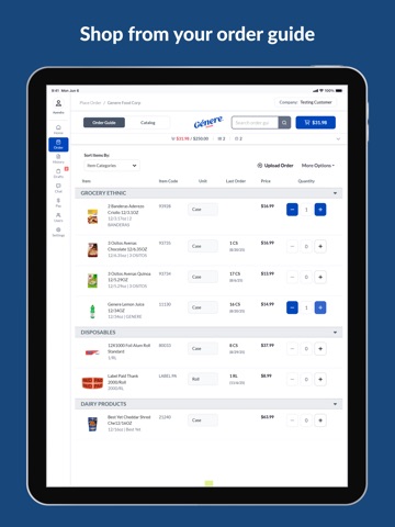 Genere Foods iPad screenshot