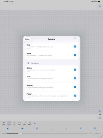 Conway's Cells iPad screenshot