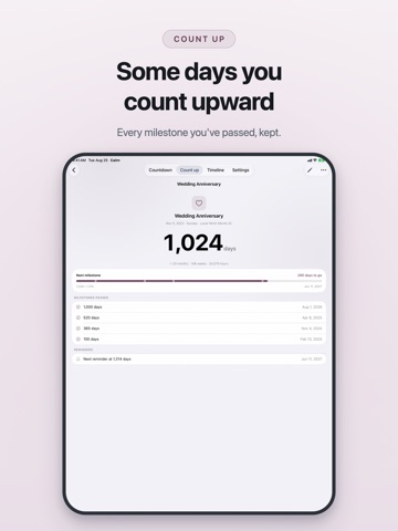 Cairn: Countdown & Days Since iPad screenshot