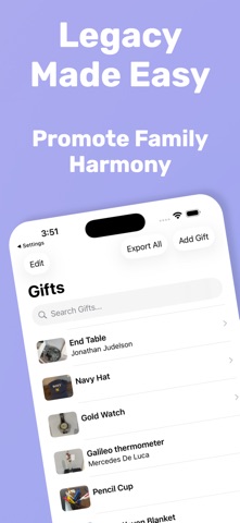 GiftHeir iPhone screenshot