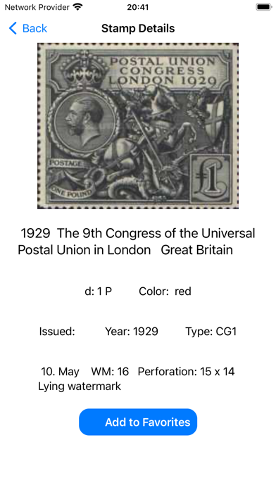 Postage stamps: all countries Screenshot