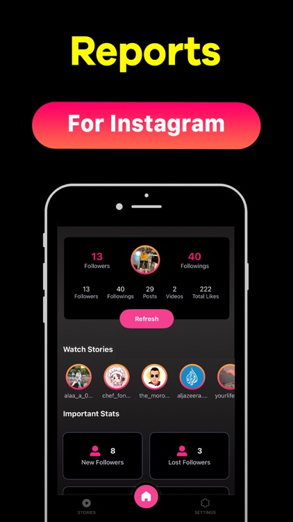 Unfollow for instagram .