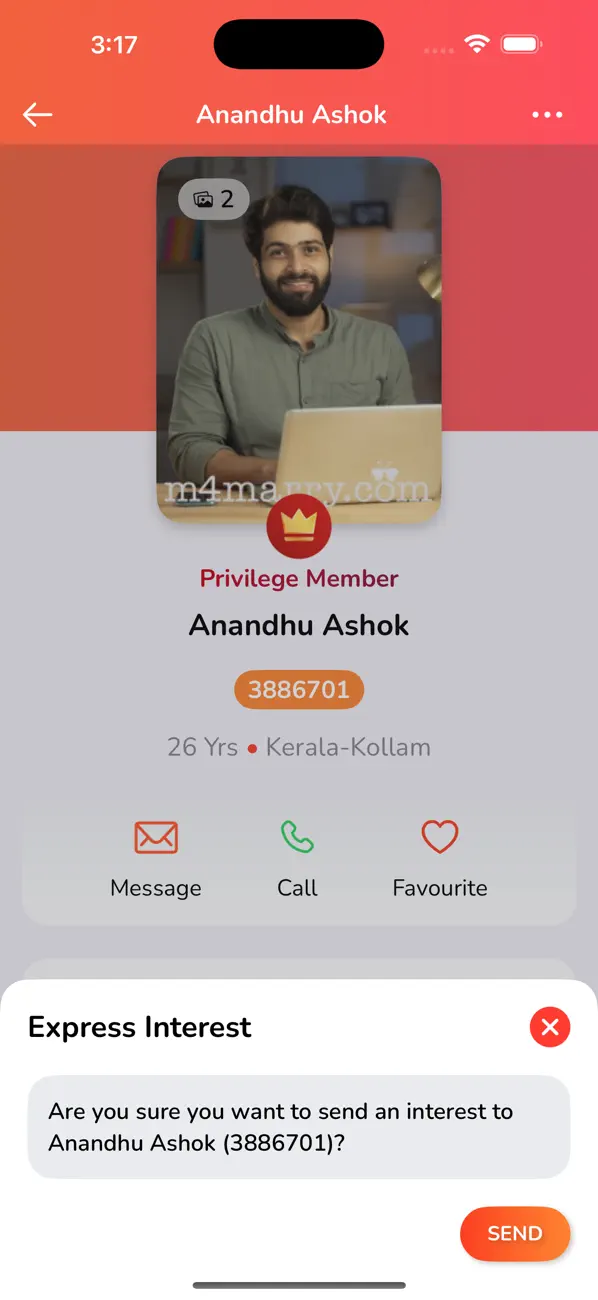Screenshot #2 pour M4marry - Matrimony App