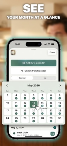 Fridge2Cal - Calendar Sync iPhone screenshot