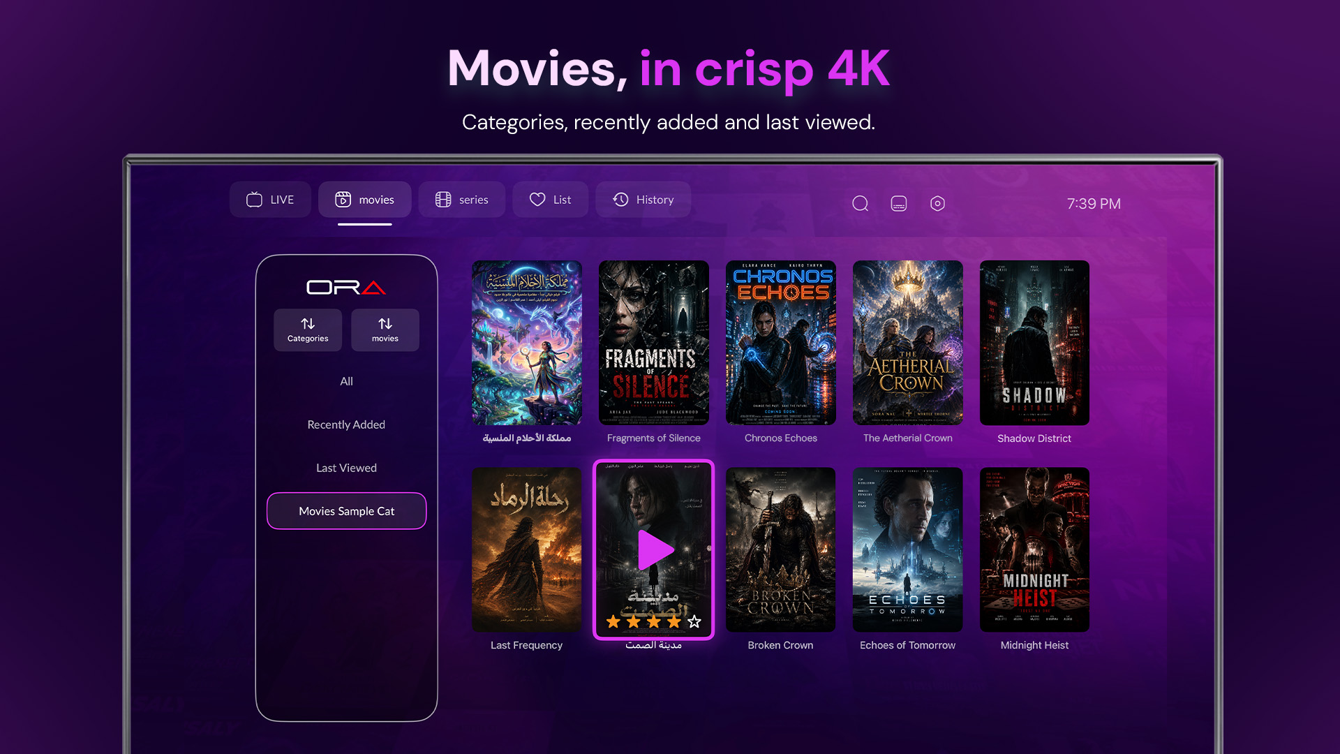 ORA IPTV Player & M3U Stream