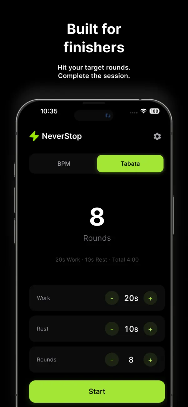 Screenshot #3 pour NeverStop: Workout Timer