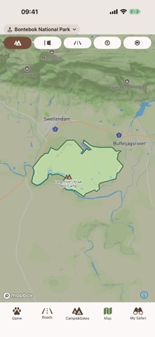 Bontebok Safari: Map & Guide screenshot 1