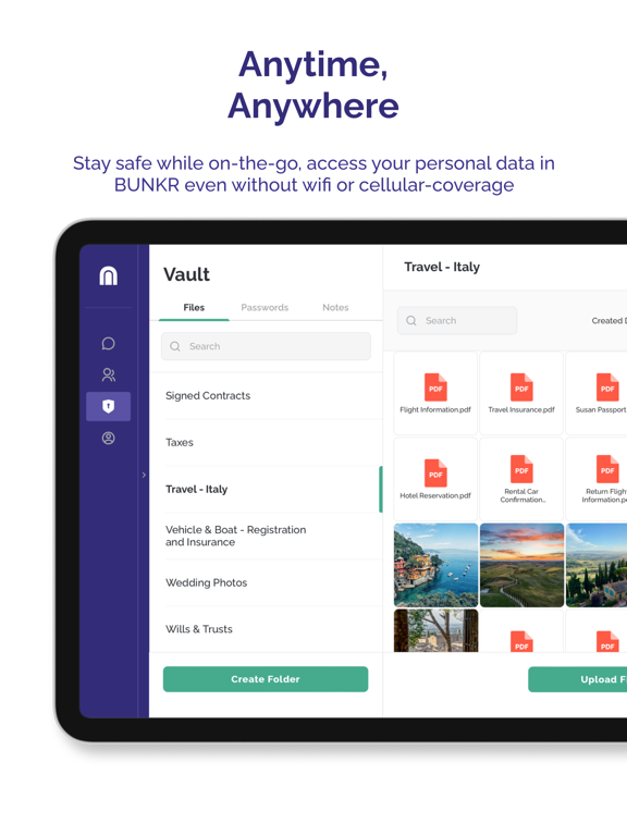 BUNKR iPad screenshot 5 - Productivity app
