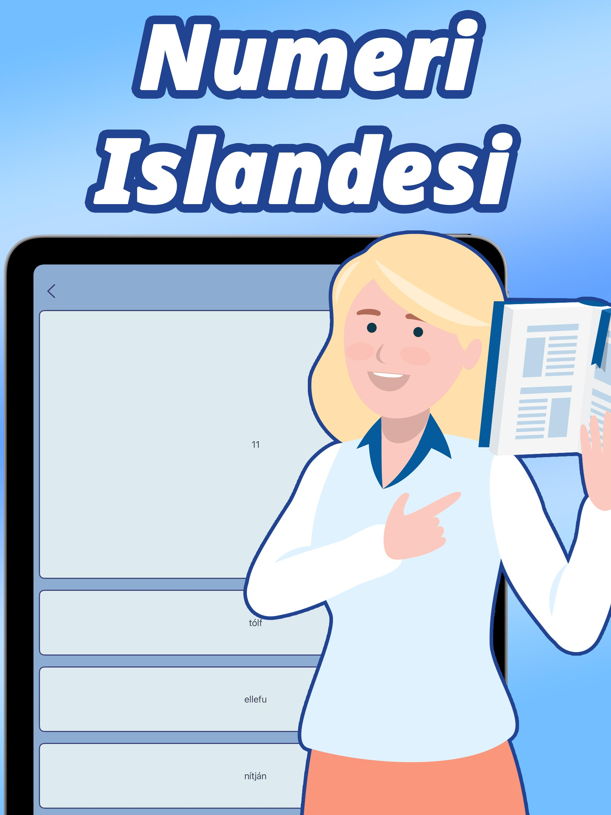 Numeri in lingua islandese