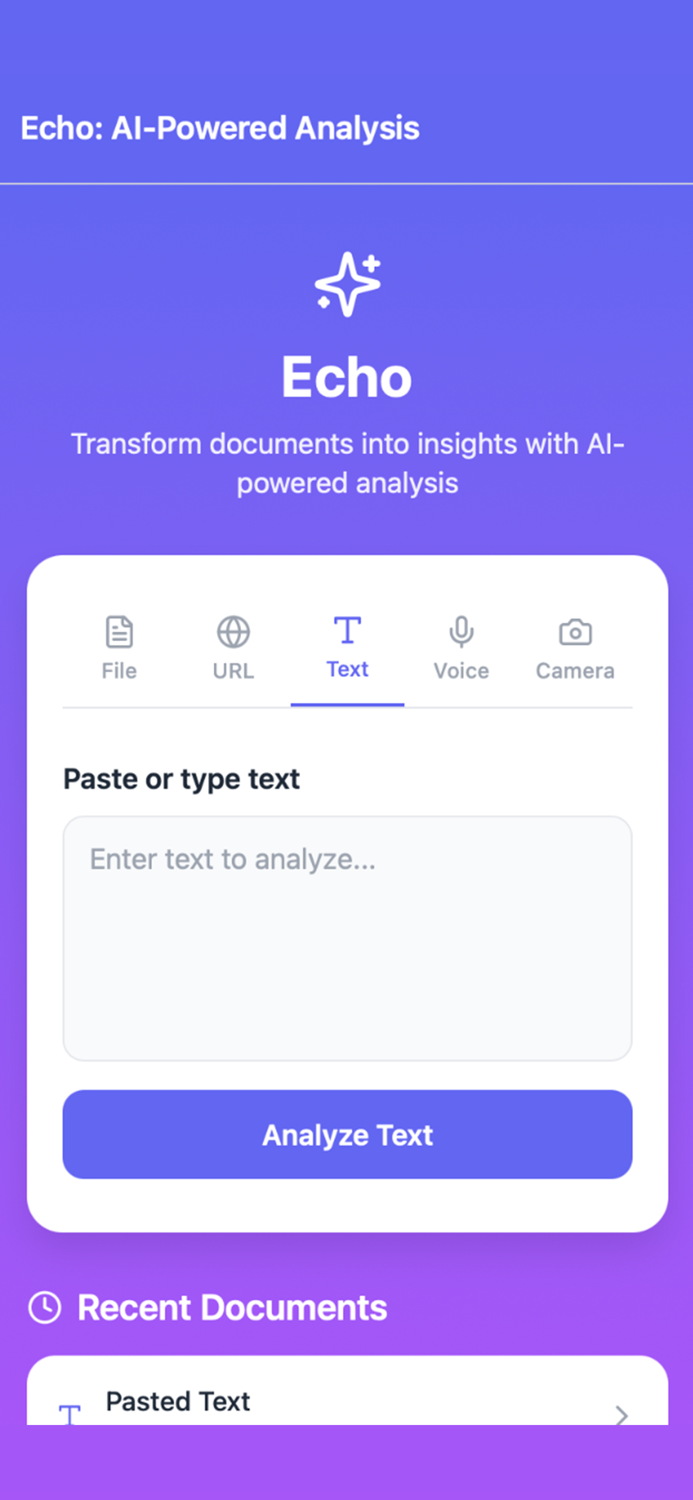 Echo AI-Powered Analysis