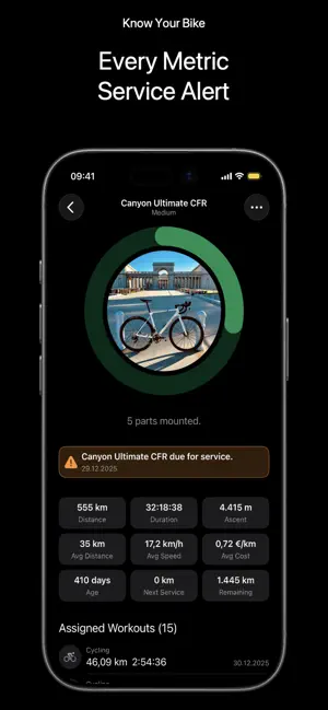 BikeLog Pro - Bike Tracker screenshot 2