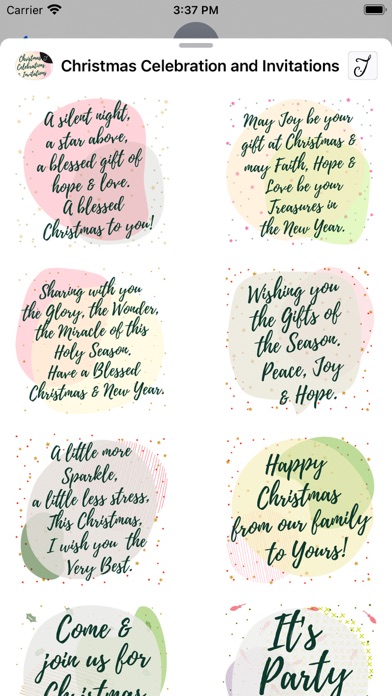 Christmas Season & Invitations Screenshot