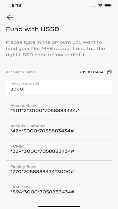 NET Mobile Banking Screenshot