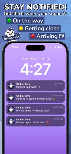 Waddle: ETAs When Meeting Up screenshot 2
