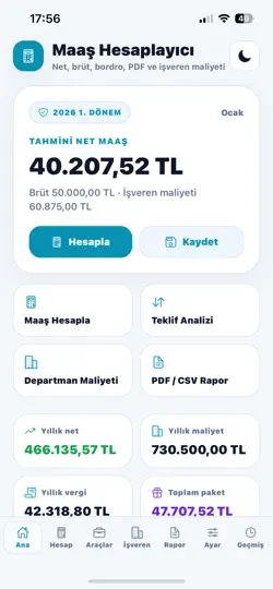 MAAŞ HESAPLAYICI iPhone Ekran Görüntüsü 1