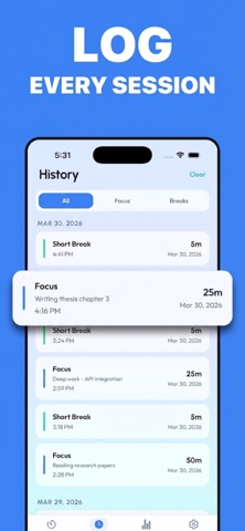 Focus Timer Pomodoro Study App Screenshot 4 of 5
