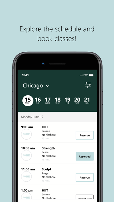 The Vibe Fitness Studio iPhone screenshot 3 - Health & Fitness app