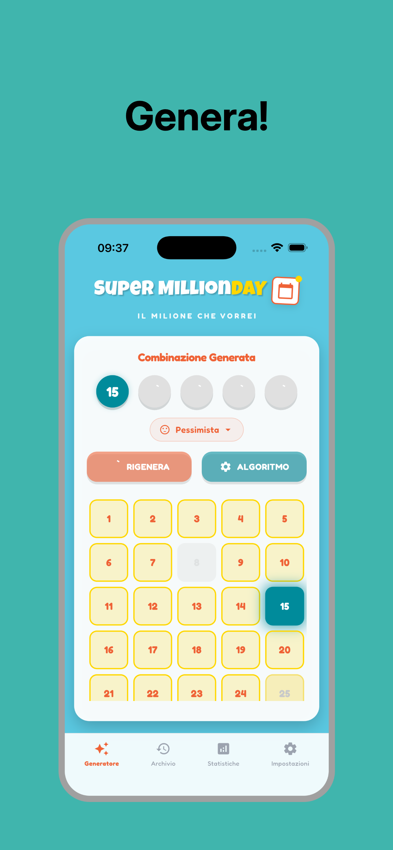Super Million Day generatore