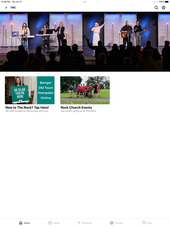 The Rock Church Maine iPad screenshot 1 - Education app