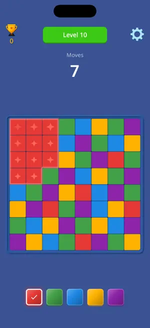 Flood Rush: Color Flood Puzzle screenshot 1