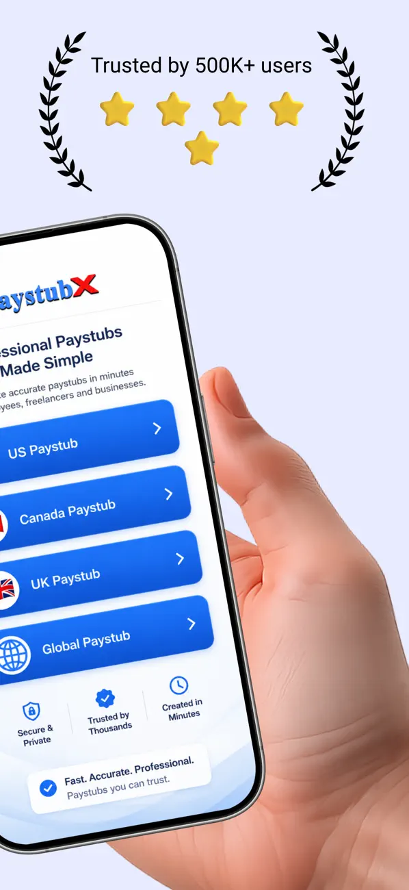 Screenshot #2 pour PaystubX: Paystub Maker