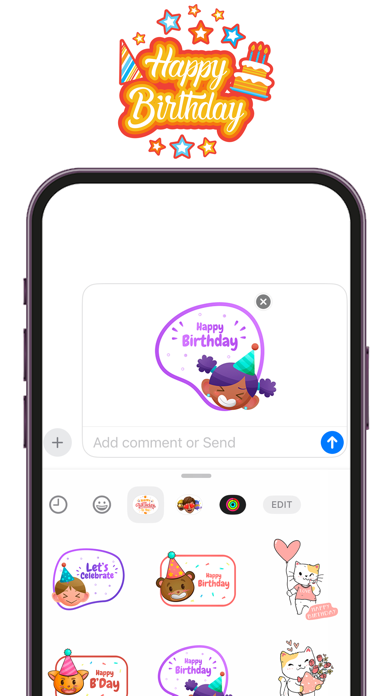 Screenshot #3 pour Happy B'Day Stickers & Emojis