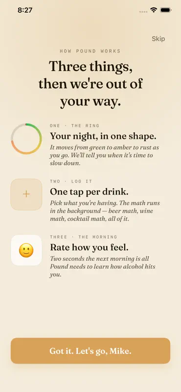 Pound: Drink Pacing screenshot 3 of 6