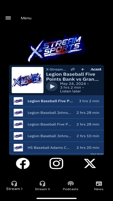 X-Stream Sports Screenshot