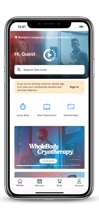 Restart Longevity Spa Screenshot 1 of 7