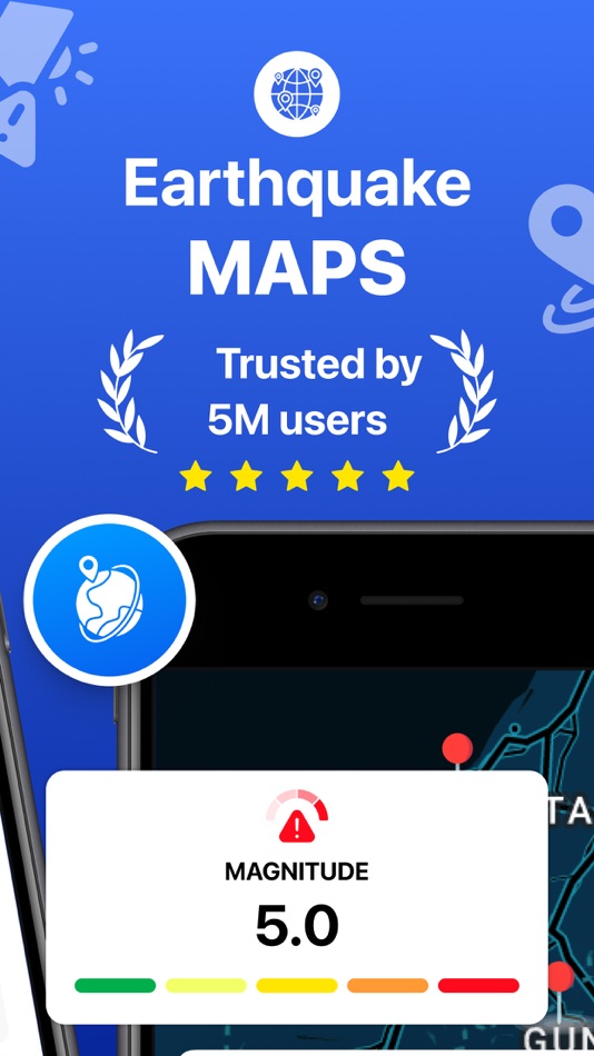 #2. Earthquake Alerts Map Feed (iOS) 由: Gowalk Inc.