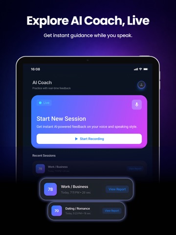 Voxie: AI Voice Coach iPad screenshot