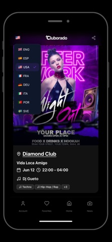 Cluborado screenshot