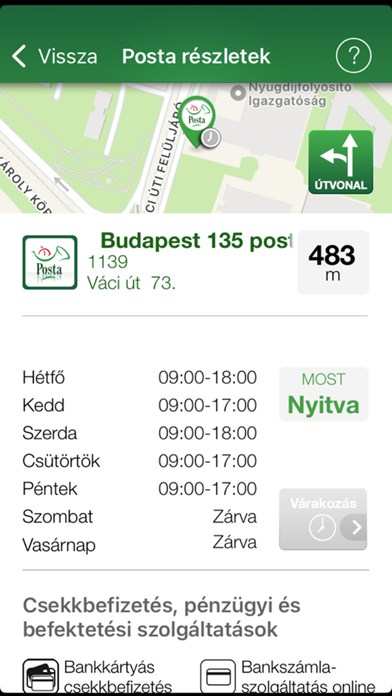 Magyar Posta applikáció Screenshot