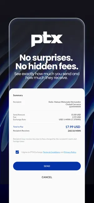 PTX Exchange screenshot 2