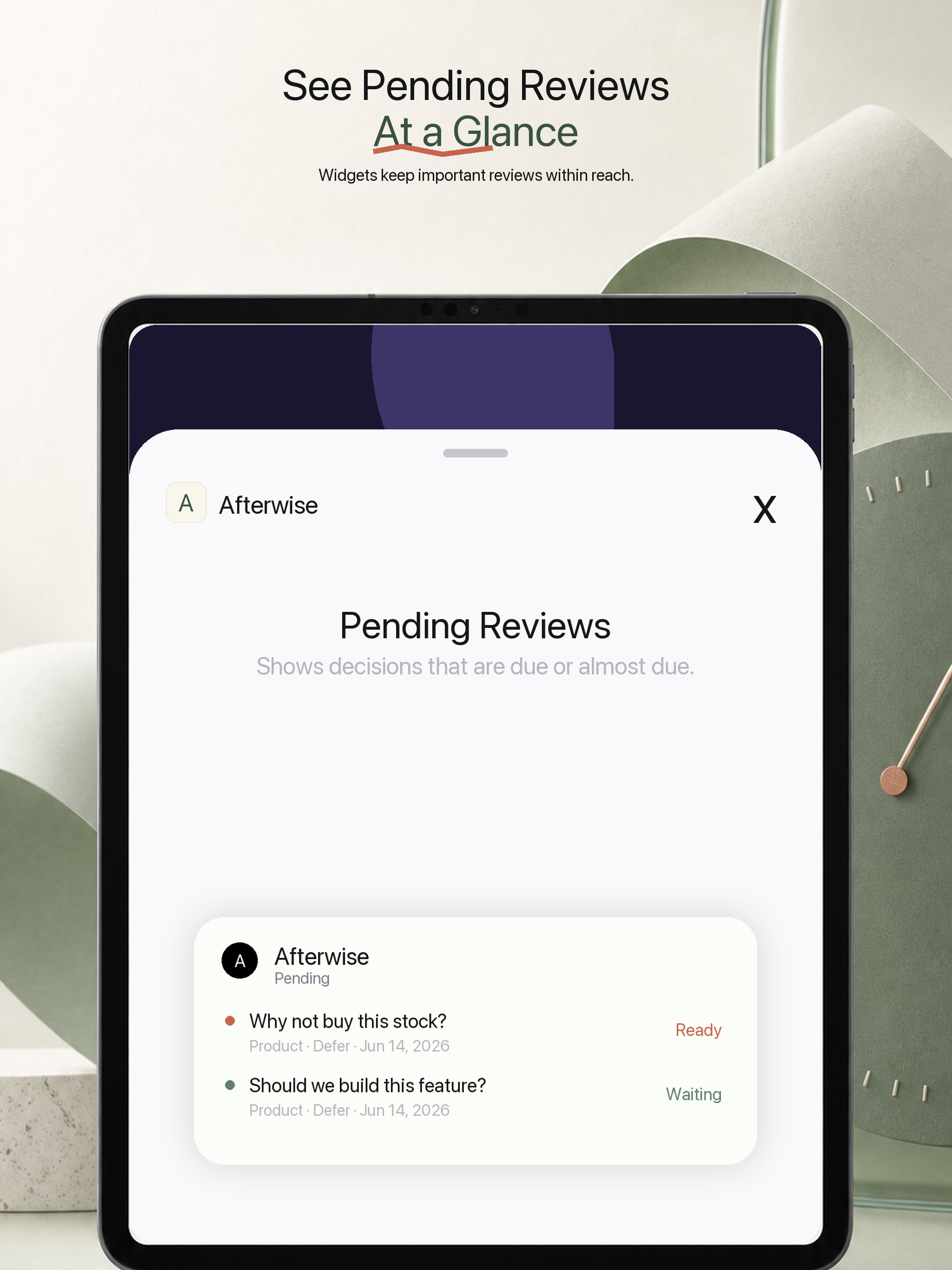 Afterwise - Decision Journal screenshot 10