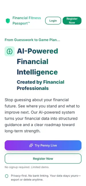 Financial Fitness Passport screenshot 1