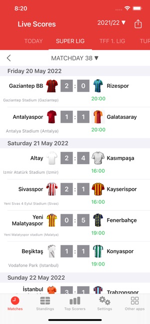 Live Scores for Super Lig App on the App Store
