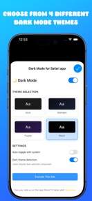 Dark Mode for Safari app screenshot