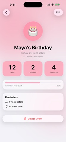 Until Then - Event Countdowns Screenshot 2 of 2